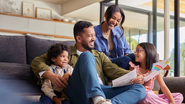 happy family spending time together