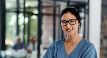 young medical professional in Queensland smiling